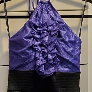 Bright Purple and black XOXO dress sz S